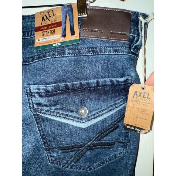 NWT T.K.โAxel Stretch Slim Boot Jeans Size 40X32 - Picture 9 of 12